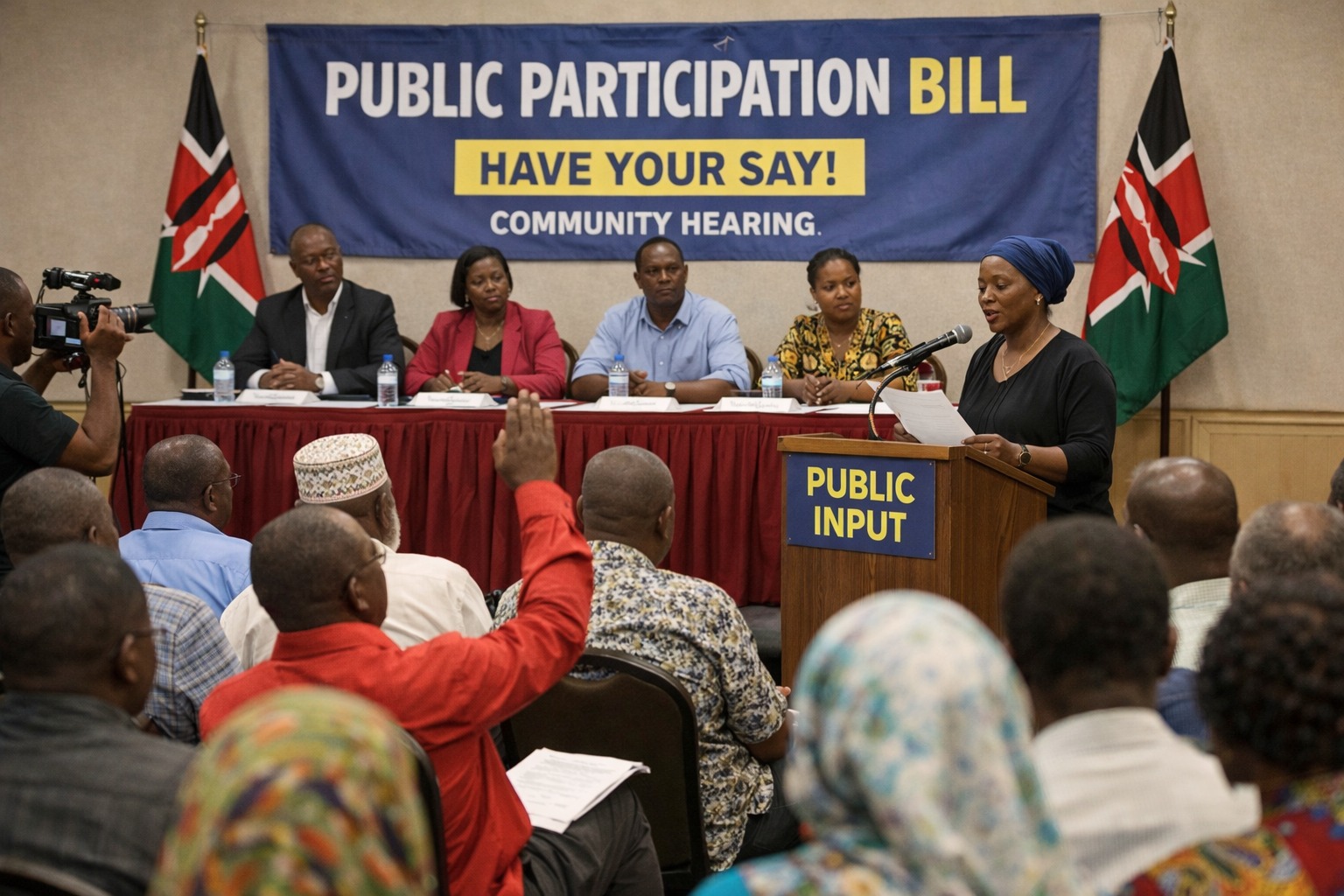 Citizens at a public participation forum